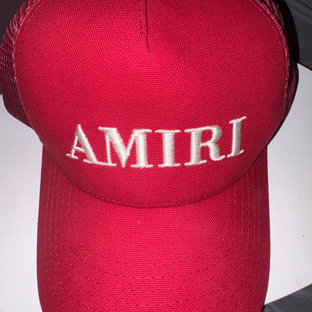 AMIRI Vibrant Red TRUCKER HAT - Picture 2 of 7